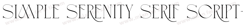 Simple Serenity Serif Script字体转换